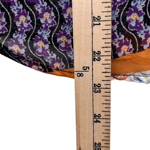 Anthropologie Figueroa & Flower Tunic Front Tie Blouse Sz Petite Small PS - Picture 11 of 13